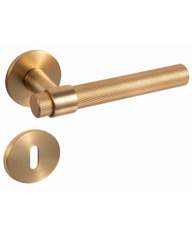 GHOST textured door handle designer handle with keyhole rosette L