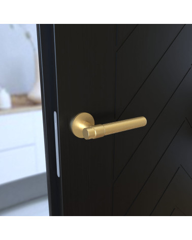 GHOST textured door handle designer handle mounted on a door