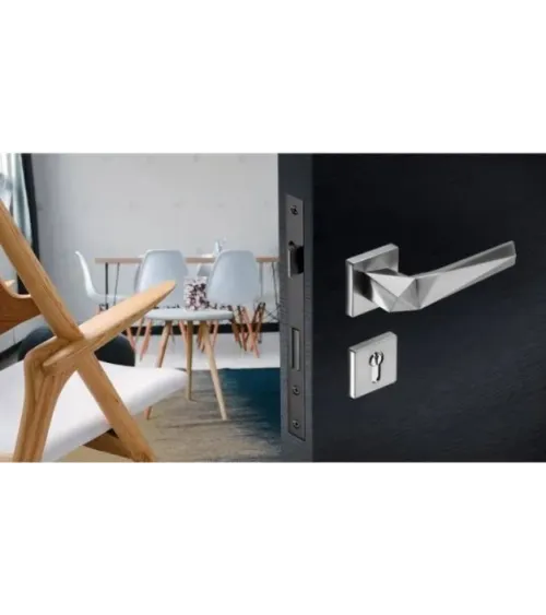DOM Pira QR Door Handle with Key I - designer handle