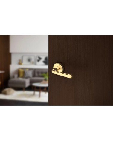 Retro HANDY door handle design handle mounted on an ajar door
