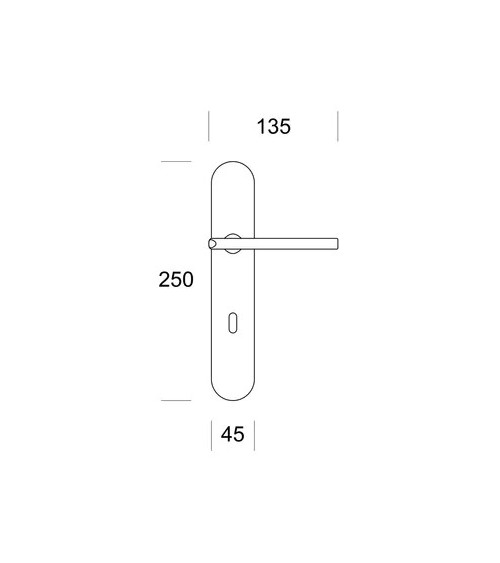 Polished chrome Ento Wing door handle design handle