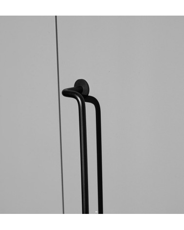 Black AVA furniture handle design handle slightly tilted front view on half