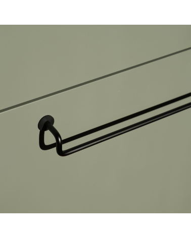 Black AVA furniture handle design handle top tilted view on half