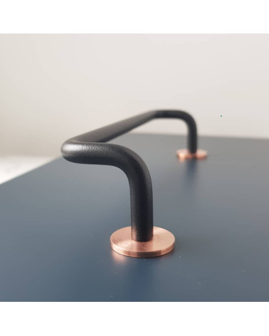 Black AVA furniture handle design handle zoomed underside view