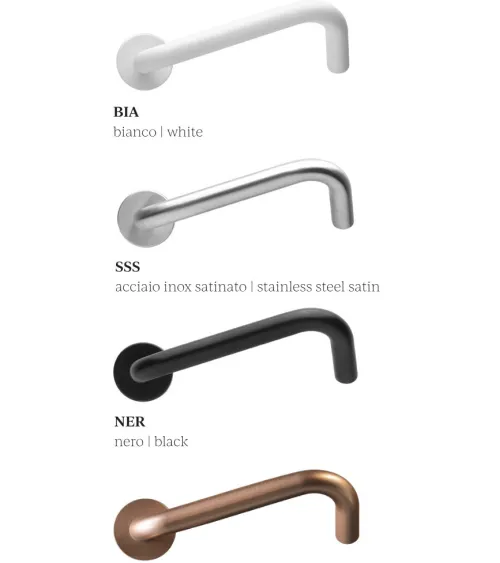 Stainless Steel Door Handles for PRM, NoHand model with Copper Finish - Made in Italy - designer handle