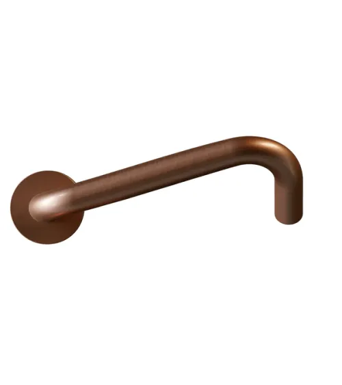 Stainless Steel Door Handles for PRM, NoHand model with Copper Finish - Made in Italy - designer handle