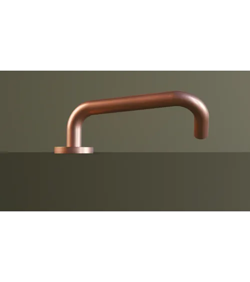 Stainless Steel Door Handles for PRM, NoHand model with Copper Finish - Made in Italy - designer handle