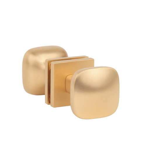 Black KIAMA square door knob - designer handle