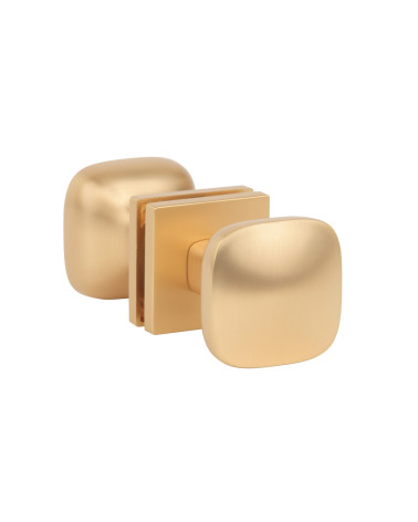 KIAMA square Matt Gold door knob - designer handle