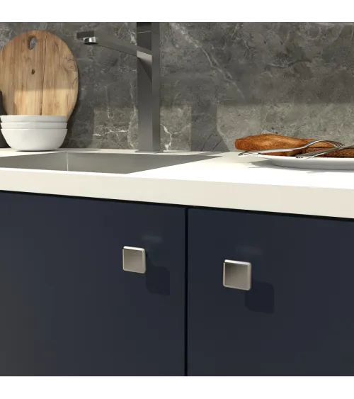 Satin chrome furniture knob NOX design handle