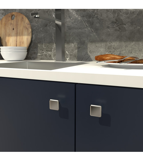 Satin chrome furniture knob NOX design handle
