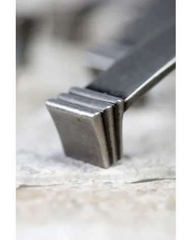 LIBRETTO old silver furniture knob designer handle zoomed view