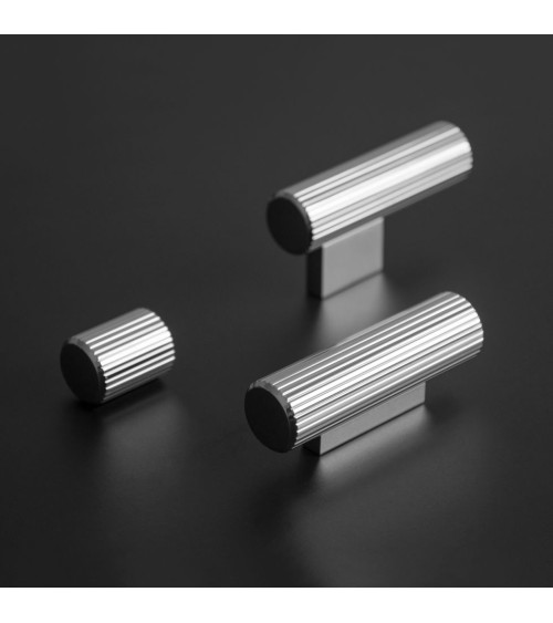 Polished chrome AVANTI furniture knob designer handle
