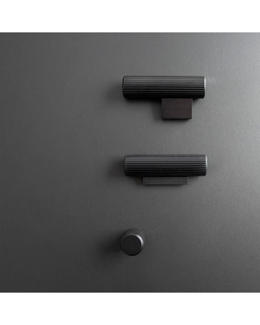 Black AVANTI furniture knob designer handle top view