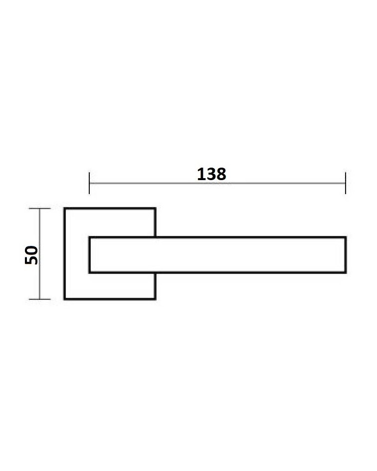 Modern TOTAL door handle with dimensions