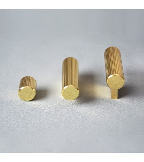 Polished gold AVANTI furniture knob designer handle