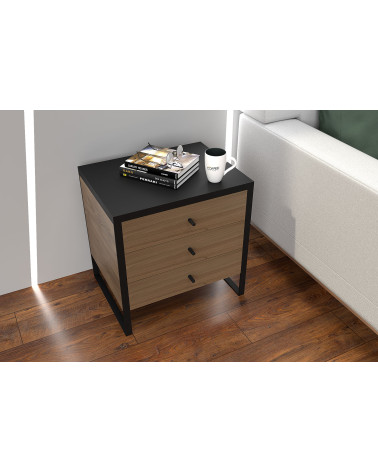 Black MONDO furniture knob designer handle mounted on furniture