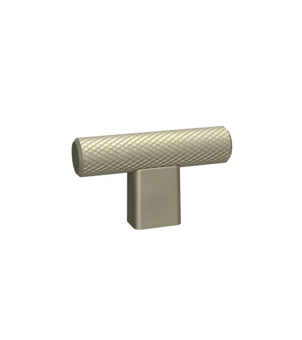 MONDO T-shaped furniture knob design handle in stainless steel colour