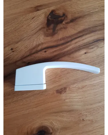 Futuristic Arc door handle design side view mounted on plate