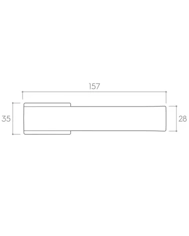 Arc futuristic door handle with dimensions