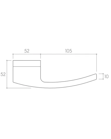 Futuristic door handle Arc with legend