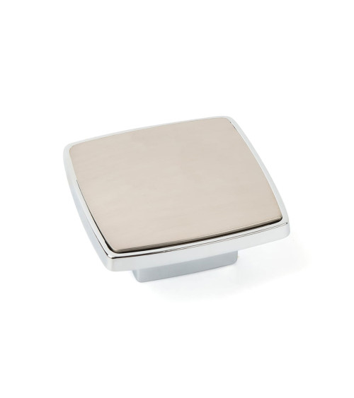 BIG polished chrome nickel furniture knob design handle