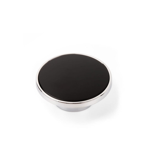 ARS black/polished chrome furniture knob design handle