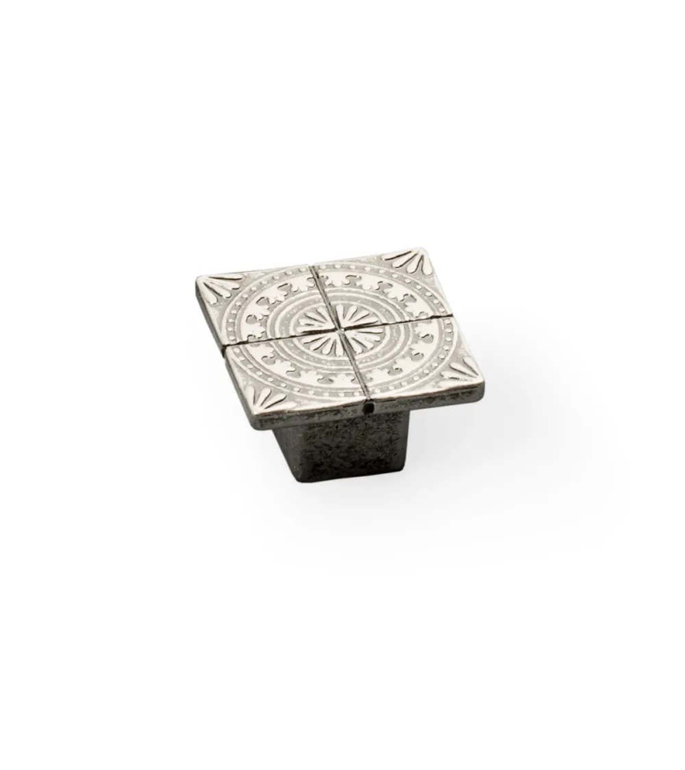 Furniture knob old silver SPARTA design handle