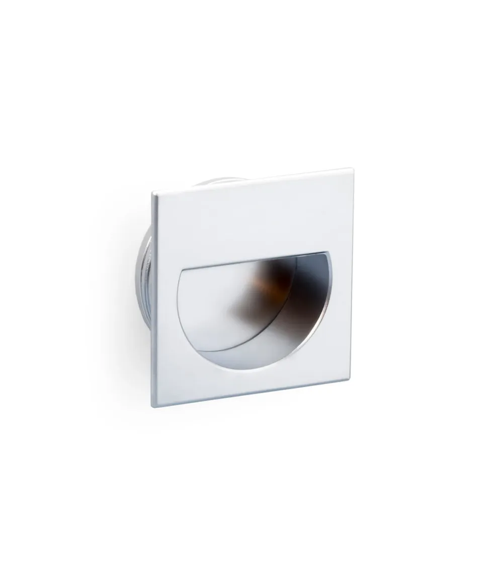 Furniture knob satin chrome QUADRUM design handle