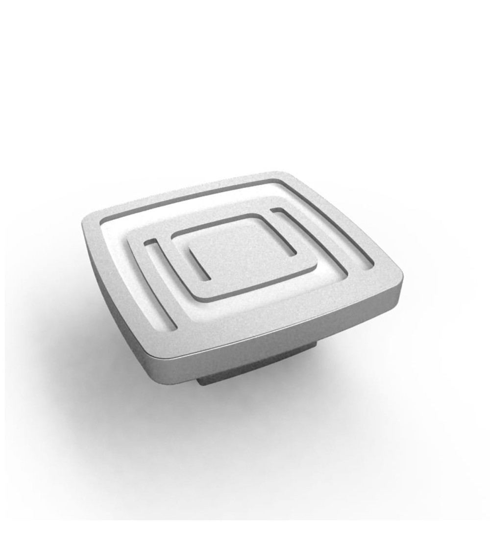 Furniture knob white/matt chrome TRIP design handle
