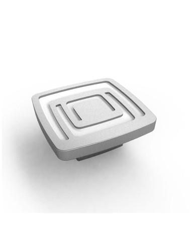 Furniture knob white/matt chrome TRIP design handle