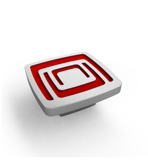 Furniture knob red/matt chrome TRIP designer handle