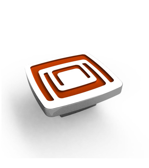 Furniture knob orange/polished chrome TRIP designer handle