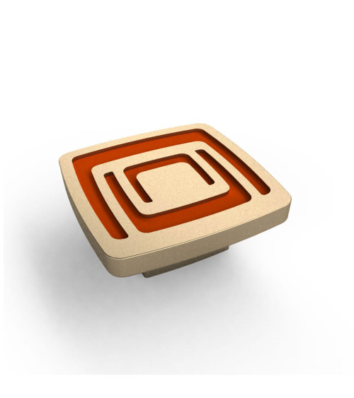 Furniture knob orange/matt nickel TRIP designer handle
