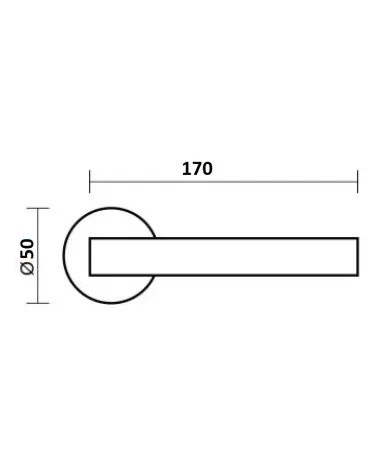JUMELLE futuristic door handle with dimensions