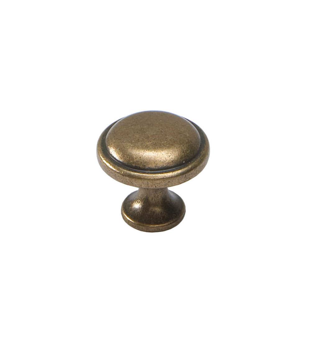 Furniture knob patinated brass IKAR designer handle