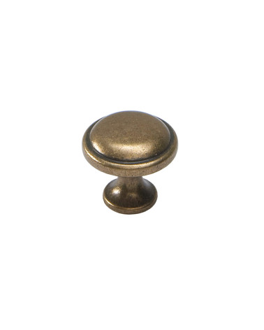 Furniture knob patinated brass IKAR designer handle