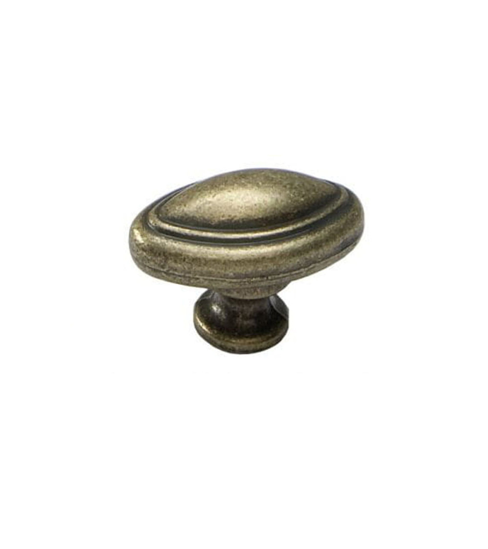 Furniture knob patinated brass DEMETER designer handle