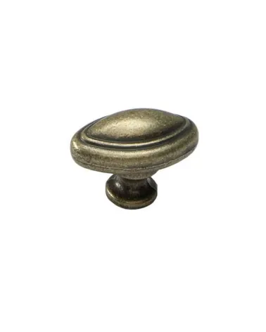 Furniture knob patinated brass DEMETER designer handle