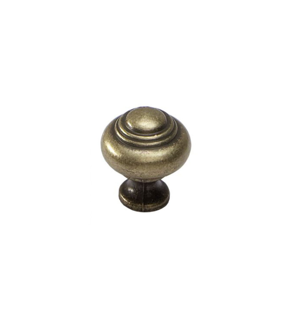Furniture knob patinated brass HESTIA designer handle