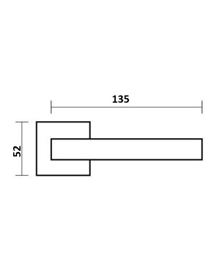 SEMPRE contemporary door handle with dimensions