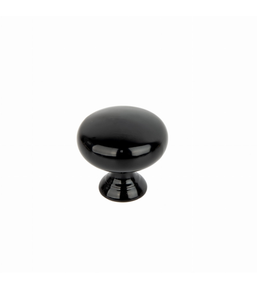 Glossy black TORONTO furniture knob designer handle