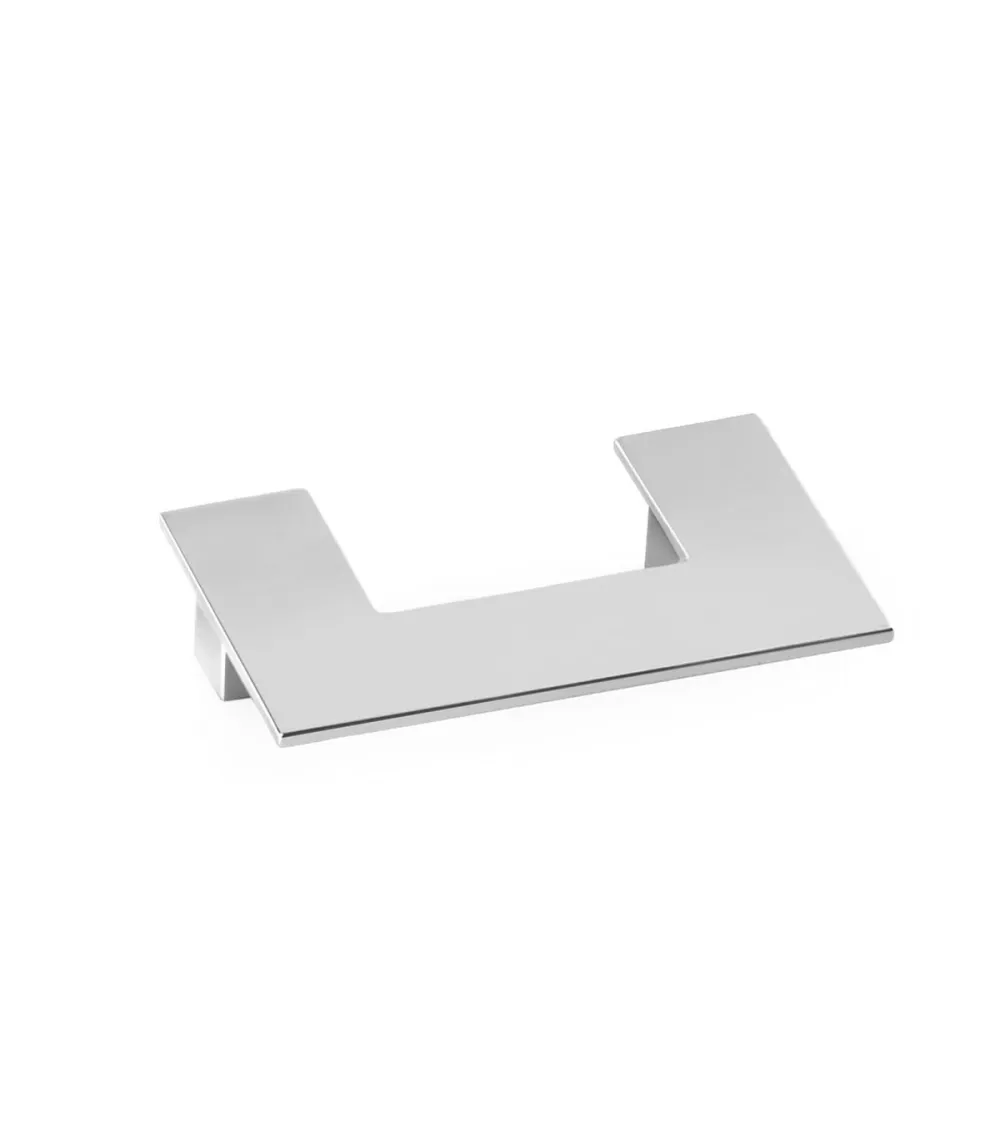Polished chrome furniture handle SOLEA designer handle