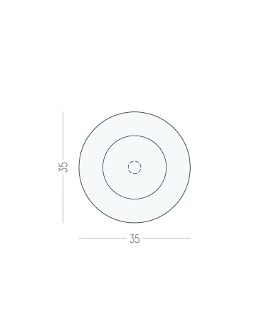 MONA S brass furniture knob with dimensions