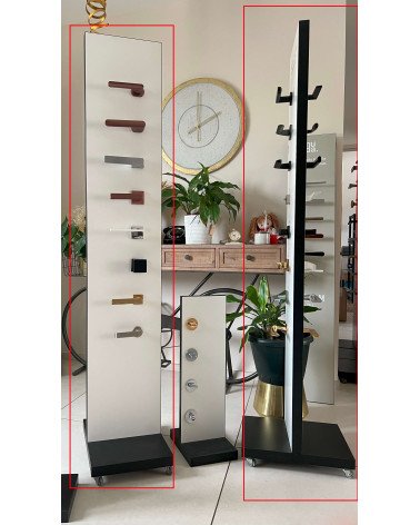 Photo of large millapoignees display stand with 16 door handles