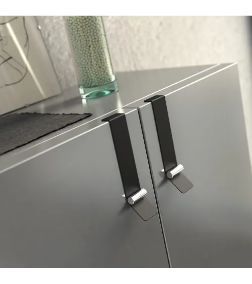 TORN matt black/polished chrome furniture handle design handle