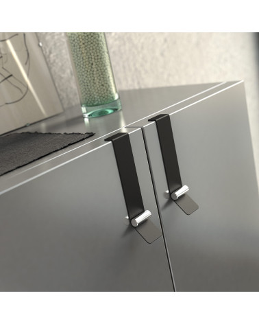 TORN matt black/polished chrome furniture handle design handle fitted on furniture