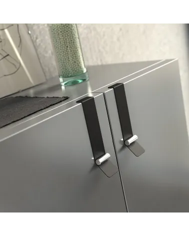 TORN matt black/polished chrome furniture handle design handle fitted on furniture