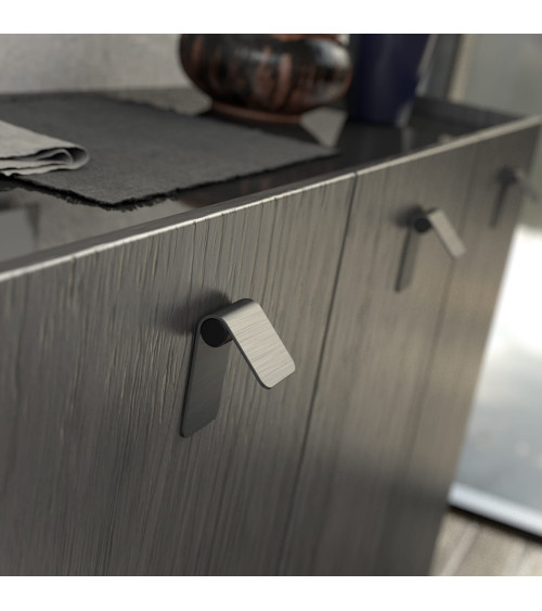 TORN-1 stainless steel/matt black furniture handle design handle