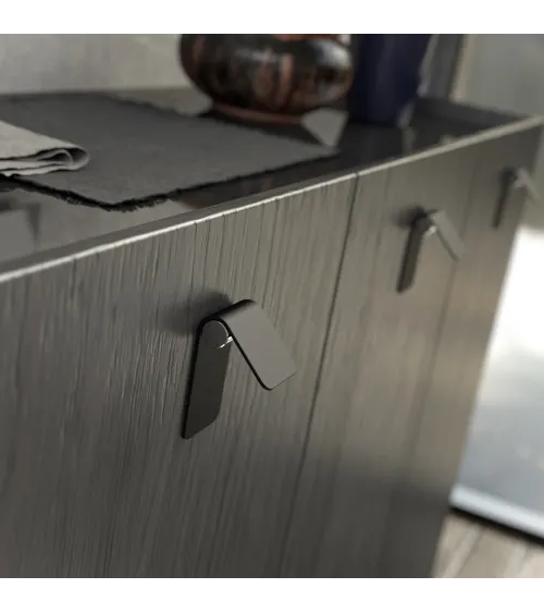 TORN-1 matt black/bright chrome furniture handle design handle